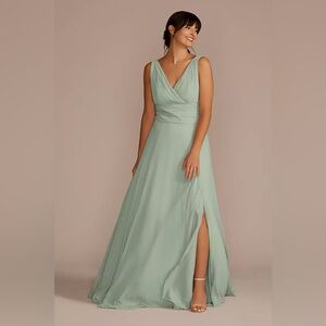 CELEBRATE DB STUDIO
Long Chiffon Surplice Tank Dress